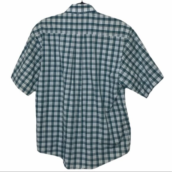 Windridge Green Check Plaid Short Sleeve Button Up Shirt - Picture 2 of 5